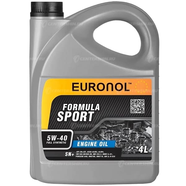 EURONOL sport formula API SN/CF A3/B3,B4 5W40 4 л. синт.